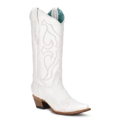 Women’s Corral Boots Snip Toe Z5046 White Embroidery