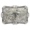 Montana Belt Buckle "Antiqued Trailblazer With Longhorn" 22718RTS-767 -Botas Guadalajara Shop 22718RTS 767