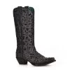Women’s Corral Boots Snip Toe A3752 Black Inlay & Embroidery -Botas Guadalajara Shop 256150B1 7E4D 4864 B168 2E17978AFE87