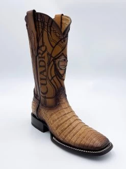 Cuadra Wide Square Toe Fuscus Caiman Belly Boots 3Z1OFY - Biza Arena