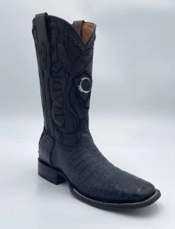 Cuadra Wide Square Toe Fuscus Caiman Belly Boots 3Z1OFY - Faena Grey