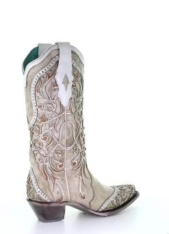 Women’s Corral Boots Snip Toe A3837 White Inlay & Embroidery -Botas Guadalajara Shop 56FA086F 709F 47E1 9922 C3C81F701AA2