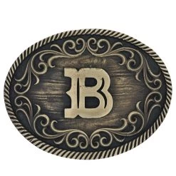 Montana Attitude Belt Buckle "Filigree Initial B" A915B
