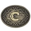 Montana Attitude Belt Buckle "Filigree Initial C" A915C -Botas Guadalajara Shop A915C