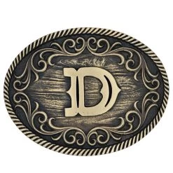 Montana Attitude Belt Buckle "Filigree Initial D" A915D