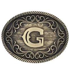 Montana Attitude Belt Buckle "Filigree Initial G" A915G