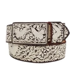 Cinto Piteado Negro Con Gallos