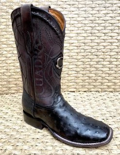 Bota Cuadra Wide Square Toe Ostrich 3Z1OA1 - Black -Botas Guadalajara Shop CUADRA3Z10A1NEGRO3