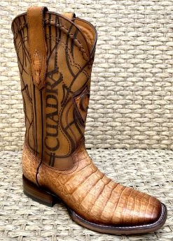Bota Cuadra Wide Square Toe Fuscus Caiman Belly 3Z1OFY - Toaster Almendra -Botas Guadalajara Shop CUADRA3Z10FYTOASTERALMENDRA3