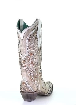 Women’s Corral Boots Snip Toe A3837 White Inlay & Embroidery -Botas Guadalajara Shop D822A0A3 CE98 451F 911F 57DECD01D1CD