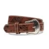 Tony Lama C40065 “Floral Tooled” Belt - Brown -Botas Guadalajara Shop FLORALTOOLEDTANC40064