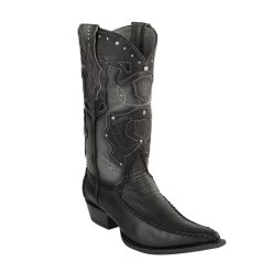 King Exotic H95 3x Toe Shark Stitched - Black