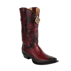 King Exotic H94 Snip Toe Ostrich Leg - Faded Burgundy