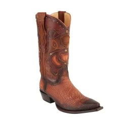 King Exotic H94 Snip Toe Shark - Faded Cognac