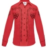Camisa Charra Ranger's 027CA01 - Red -Botas Guadalajara Shop RANGERS 027CA01 ROJO