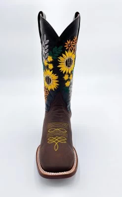 Midwest Women's Square Toe Boot ROS-1038 - Crazy Cafe -Botas Guadalajara Shop ROS 1038CrazyCafe 3 copy