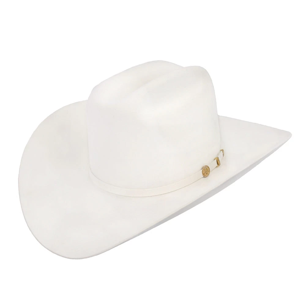 Stetson 100x El Presidente Felt Hat 4" Brim - White 3 Stetson 100x El Presidente Felt Hat 4" Brim - White