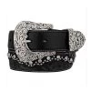 Tony Lama C50493 "Kaitlyn Crystal" Women's Belt - Black -Botas Guadalajara Shop TLKAITYLNCRYSTALBELTBLACK