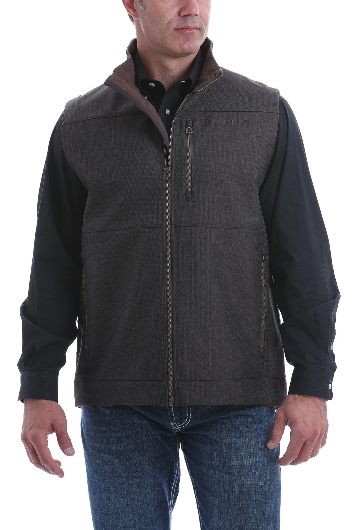 MENS CINCH TEXTURED BONDED VEST 1515004